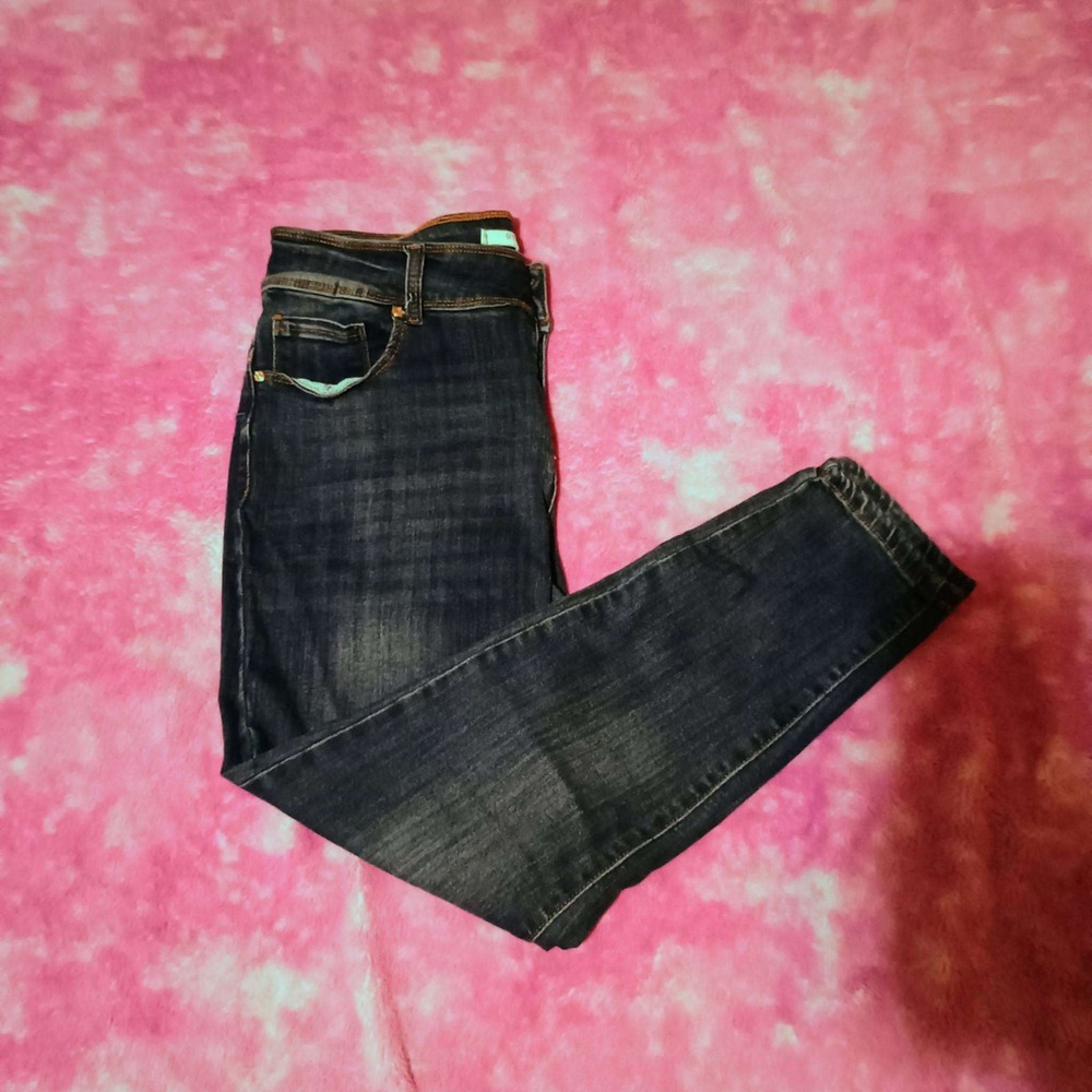 9th & Main Jeans Women's 12P High Rise Skinny Dark Wash Petite Stretch